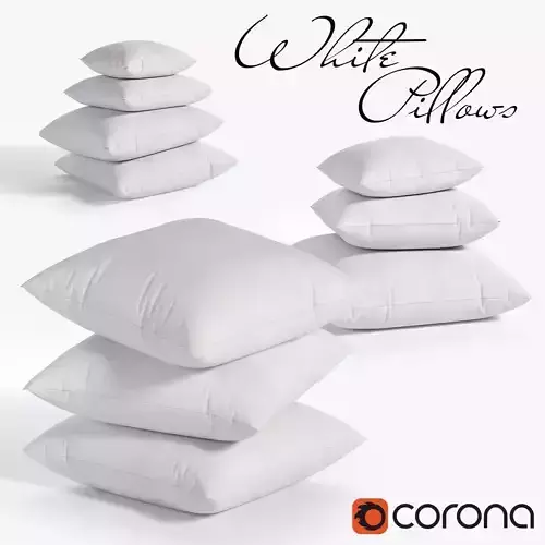 White pillows 03  3 sets 10 different Pillows  