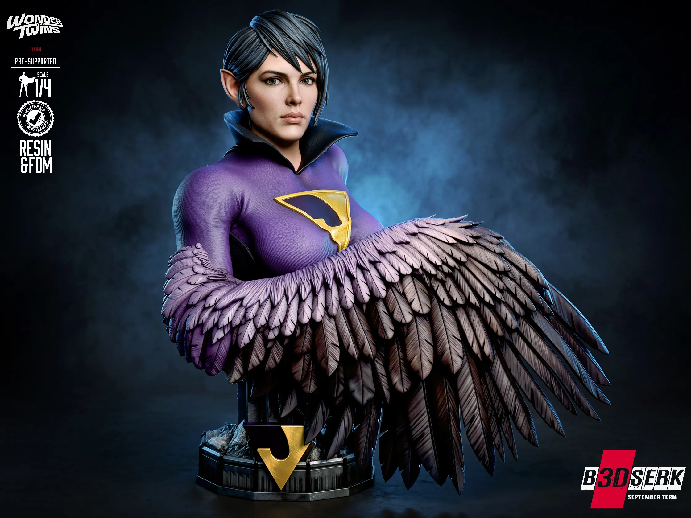 B3DSERK Jayna Portrait Bust 3D print model