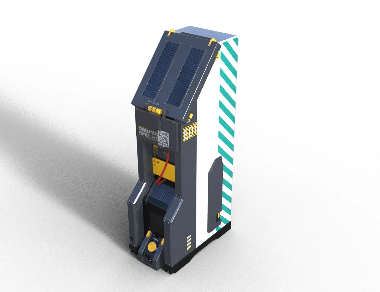 Sci-Fi Substation Power Unit Industrial Energy Terminal Free low-poly 3D model