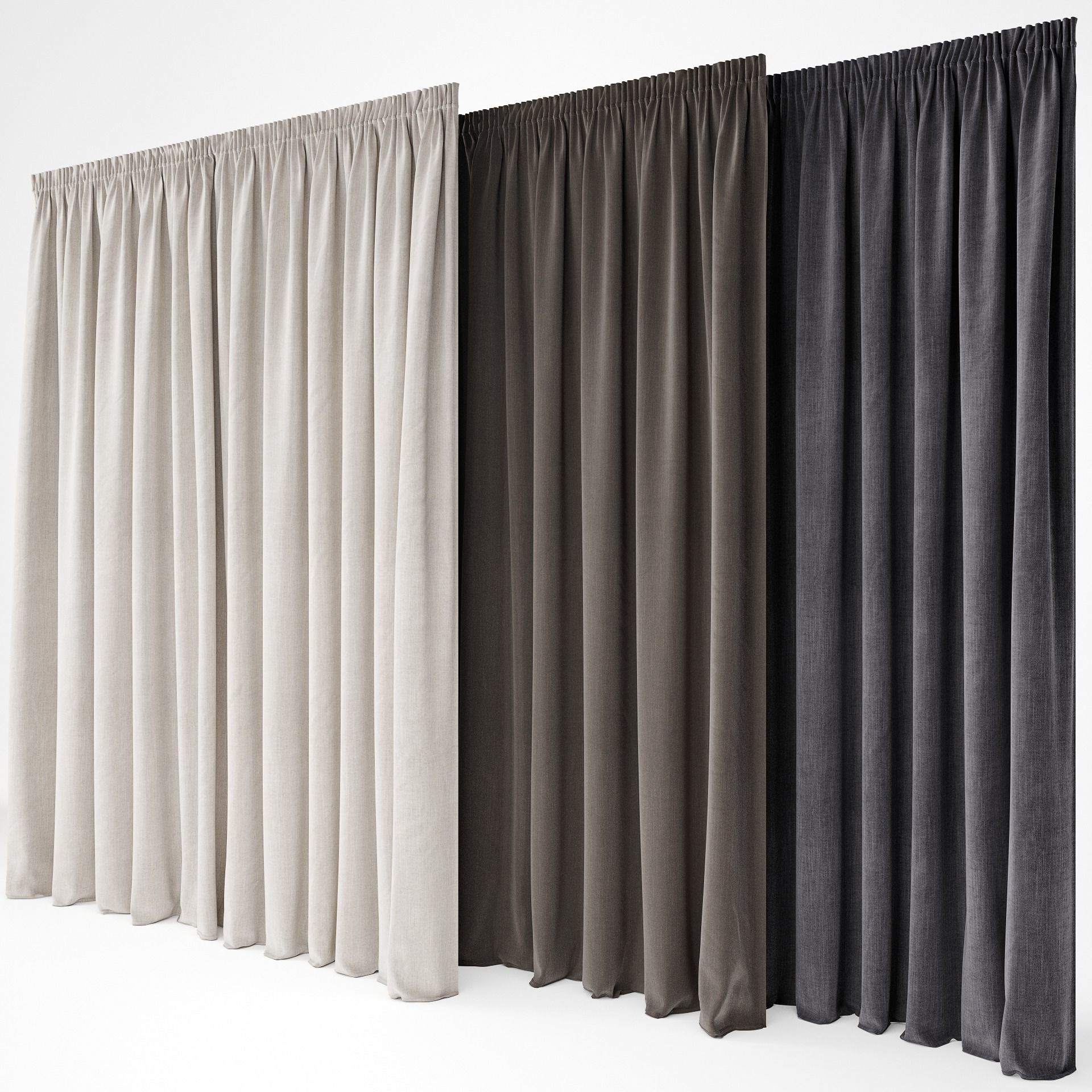 Curtain velvet 3D model
