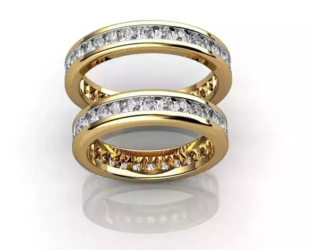 Gold Wedding Ring With Diamonds