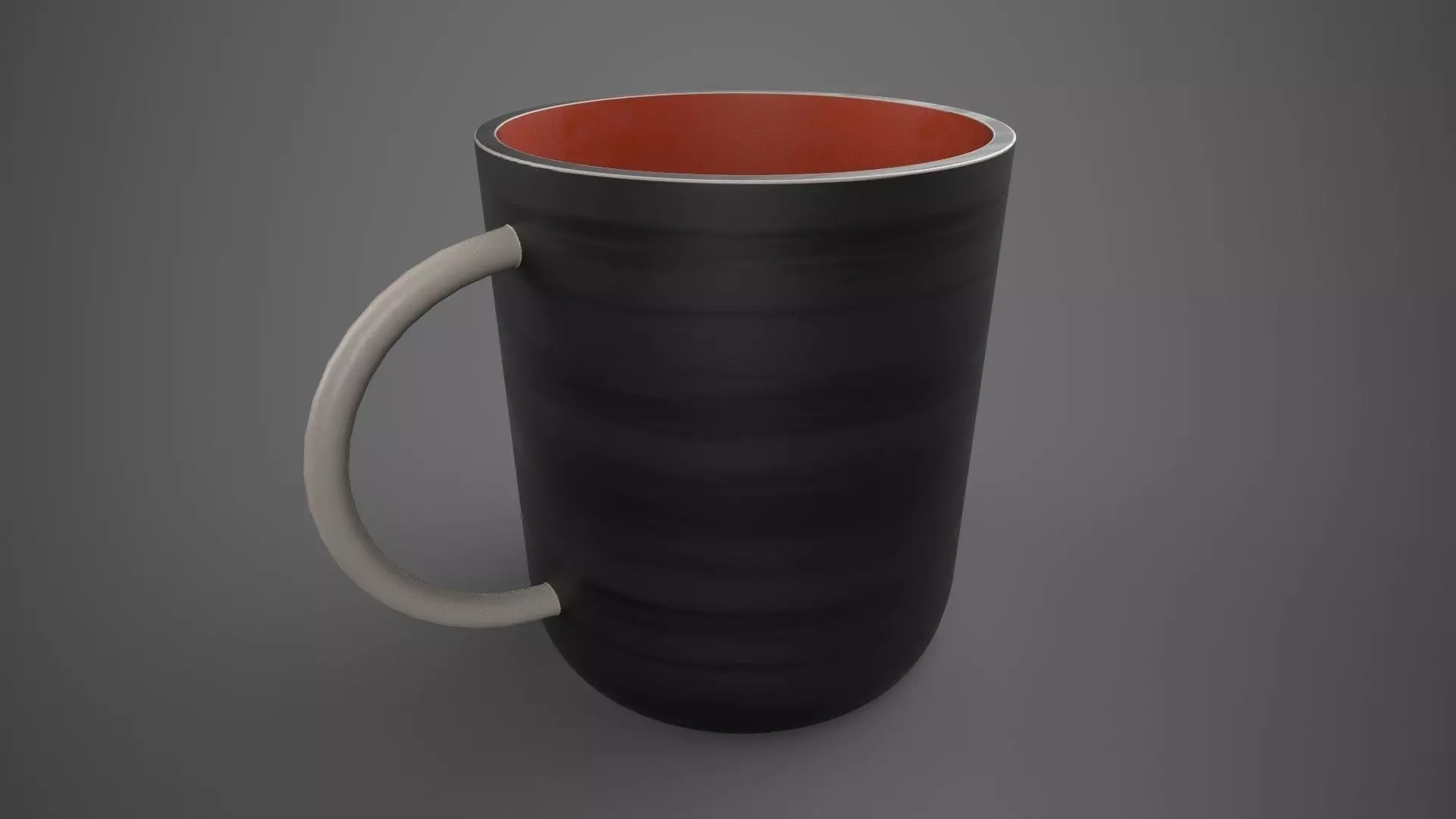 Black Plastic Mug 3D model_0