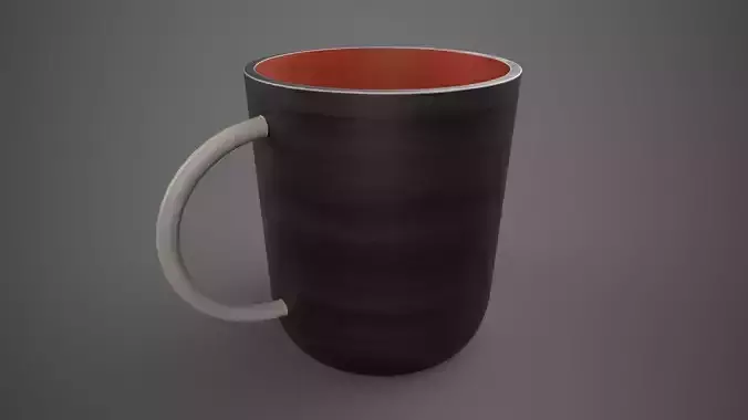 Black Plastic Mug 3D model
