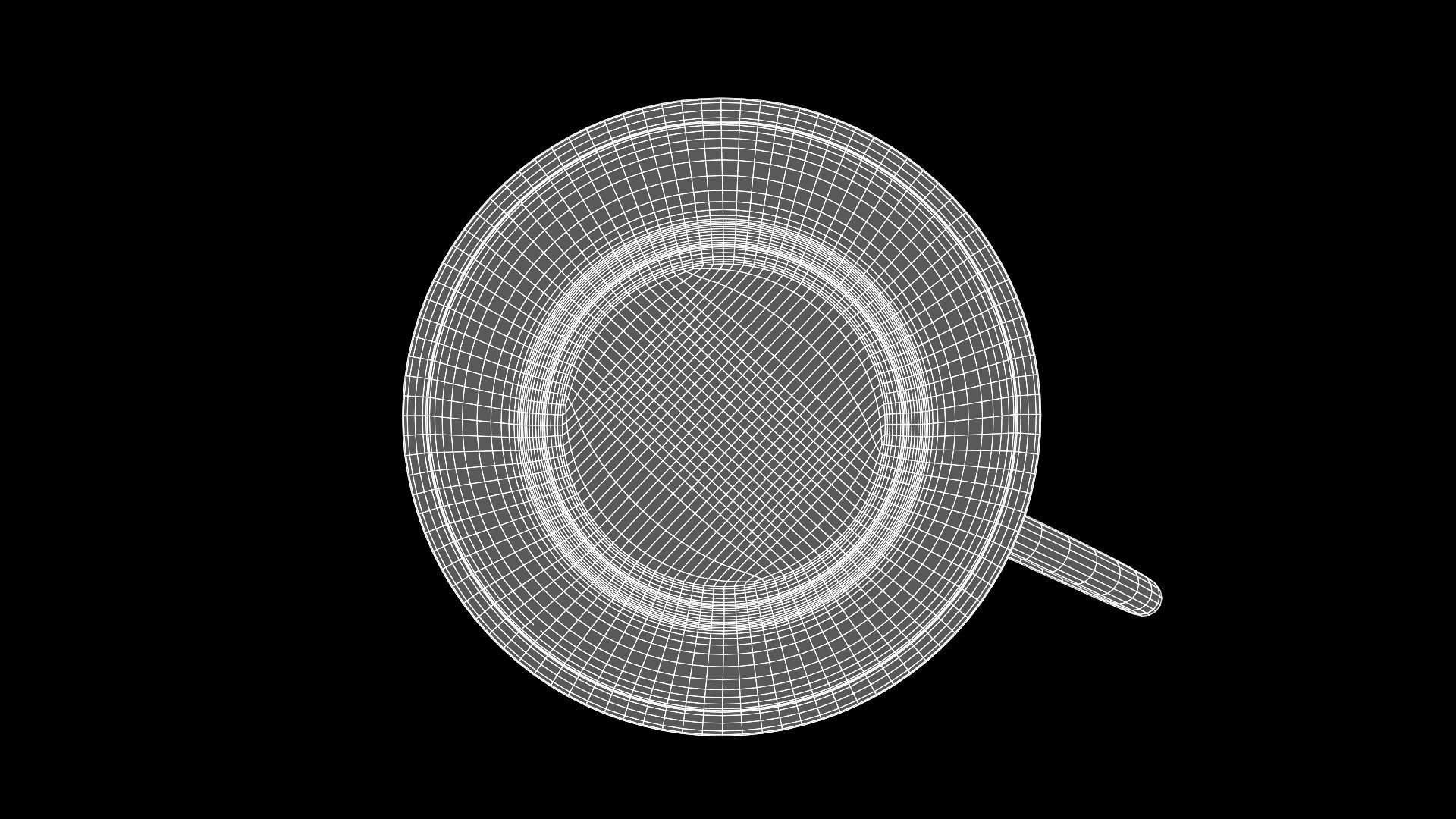 Black Plastic Mug 3D model_3