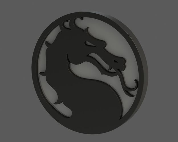 Mortal Kombat Logo 3D print model