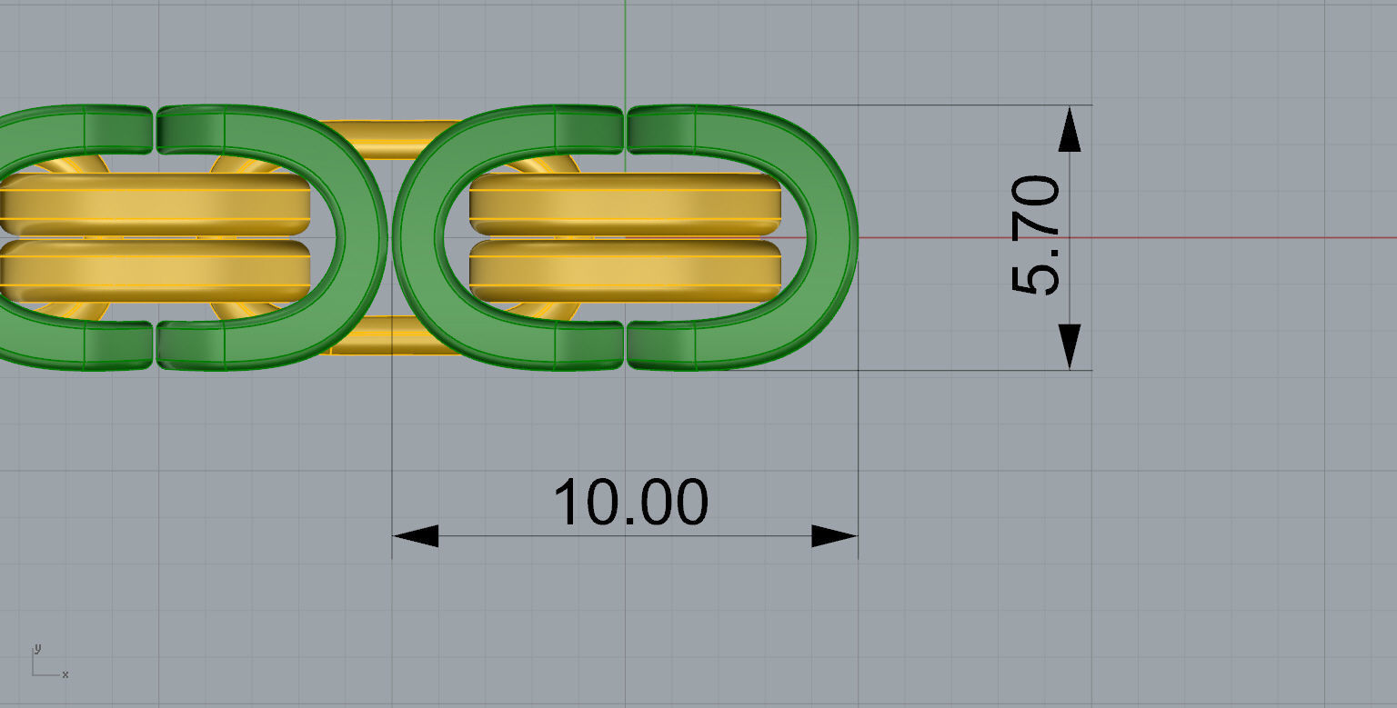 Necklace N 4 gold and silver chain 3D print model_6