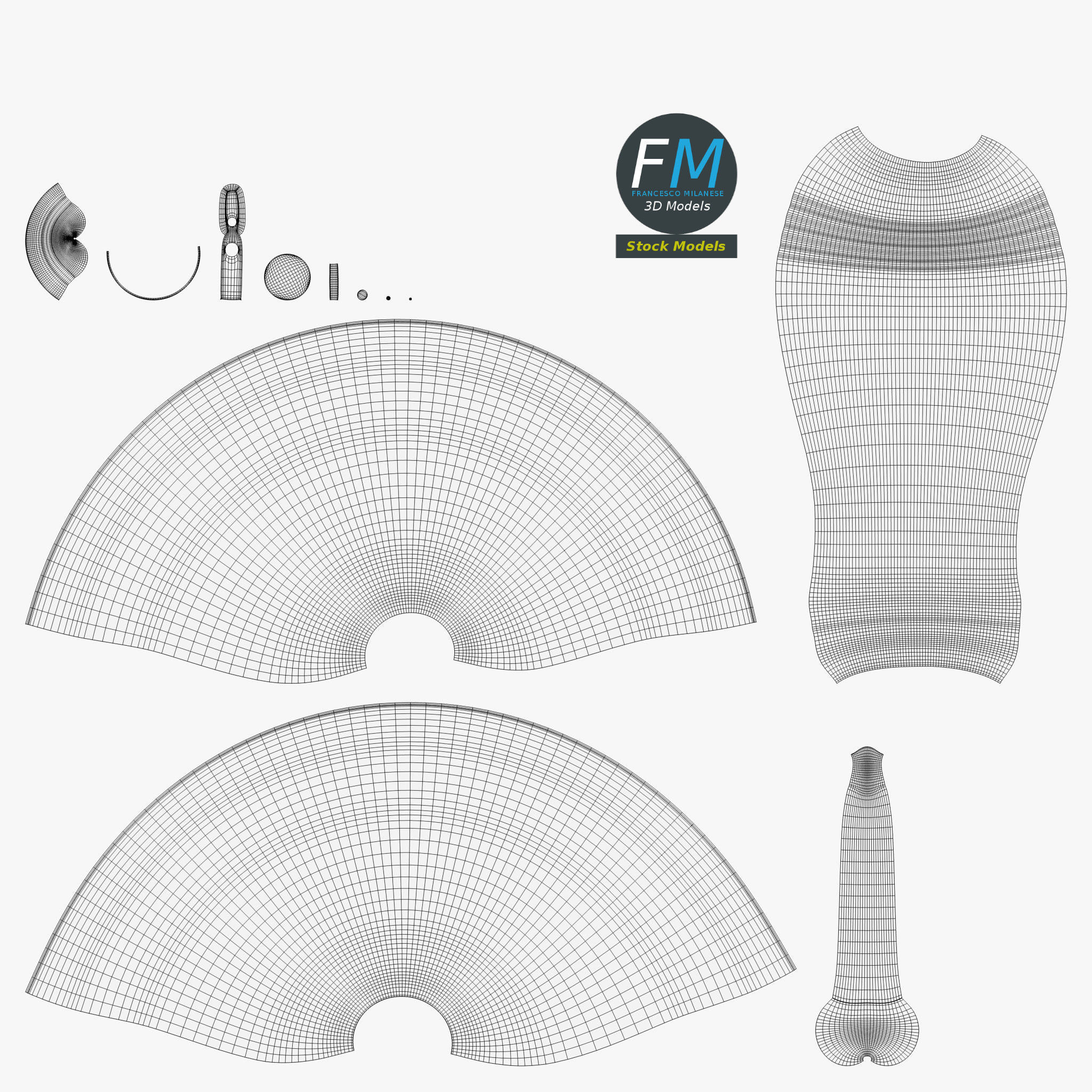 School handbell 3D model_11