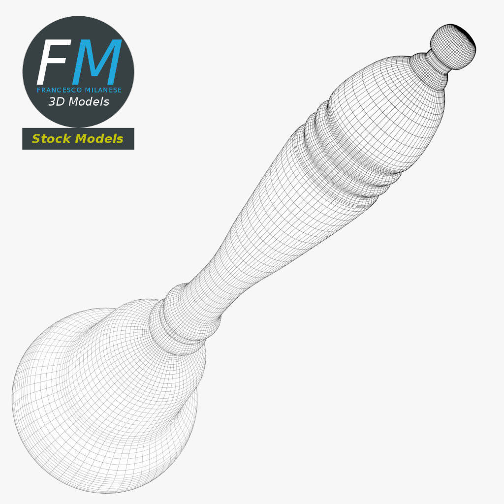 School handbell 3D model_7