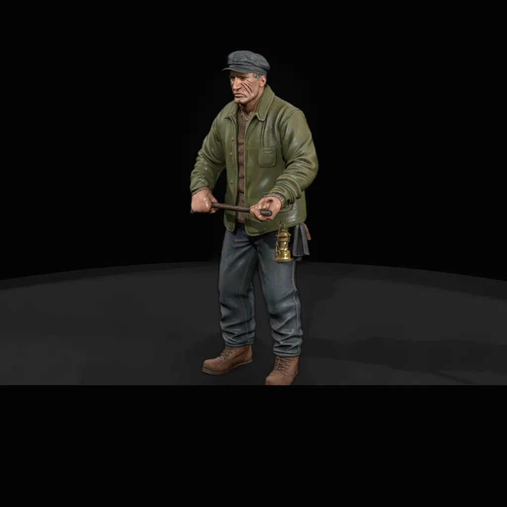 Freight Brakeman Railroad Worker Figure 3D print model