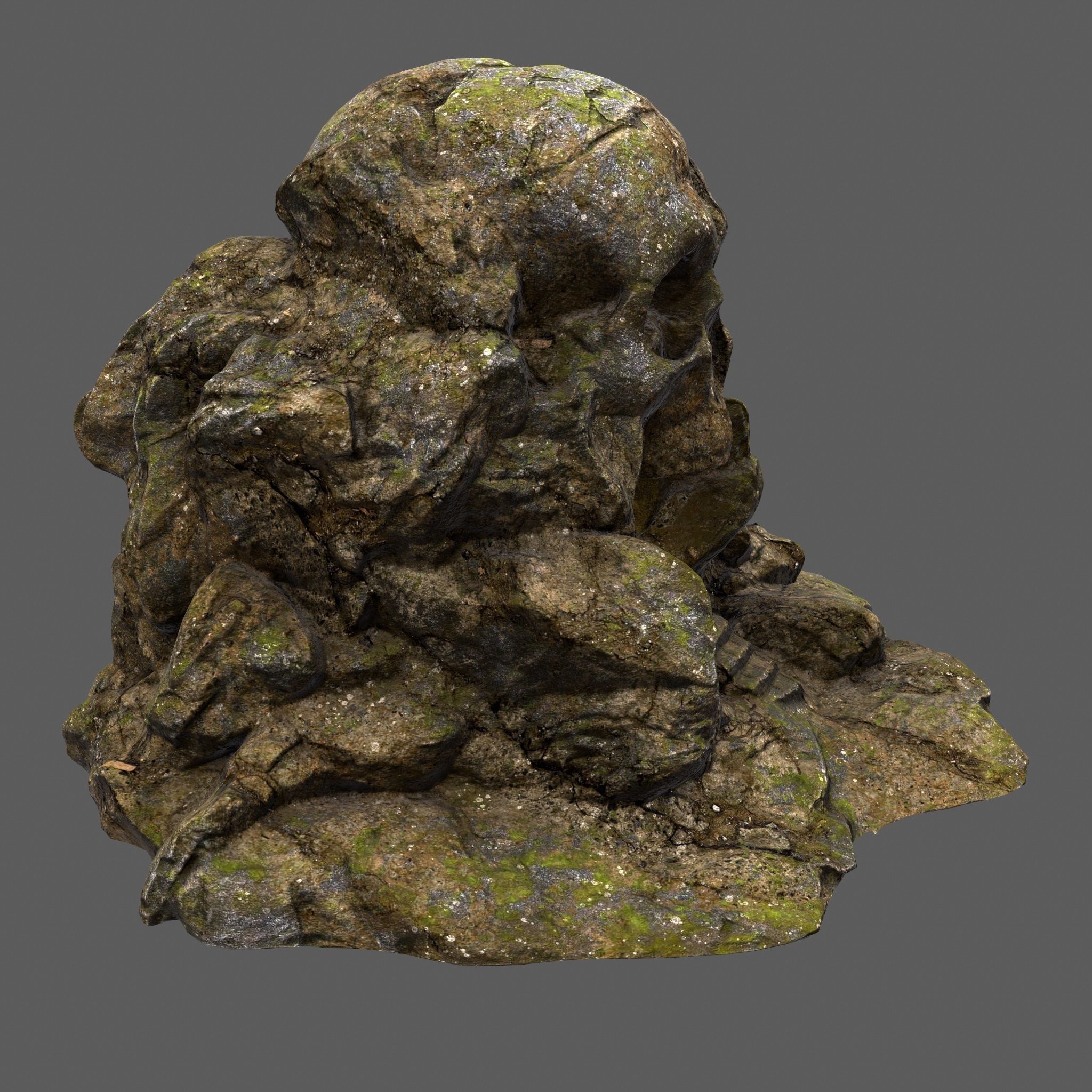 Skull Cave Low-poly 3D model_3