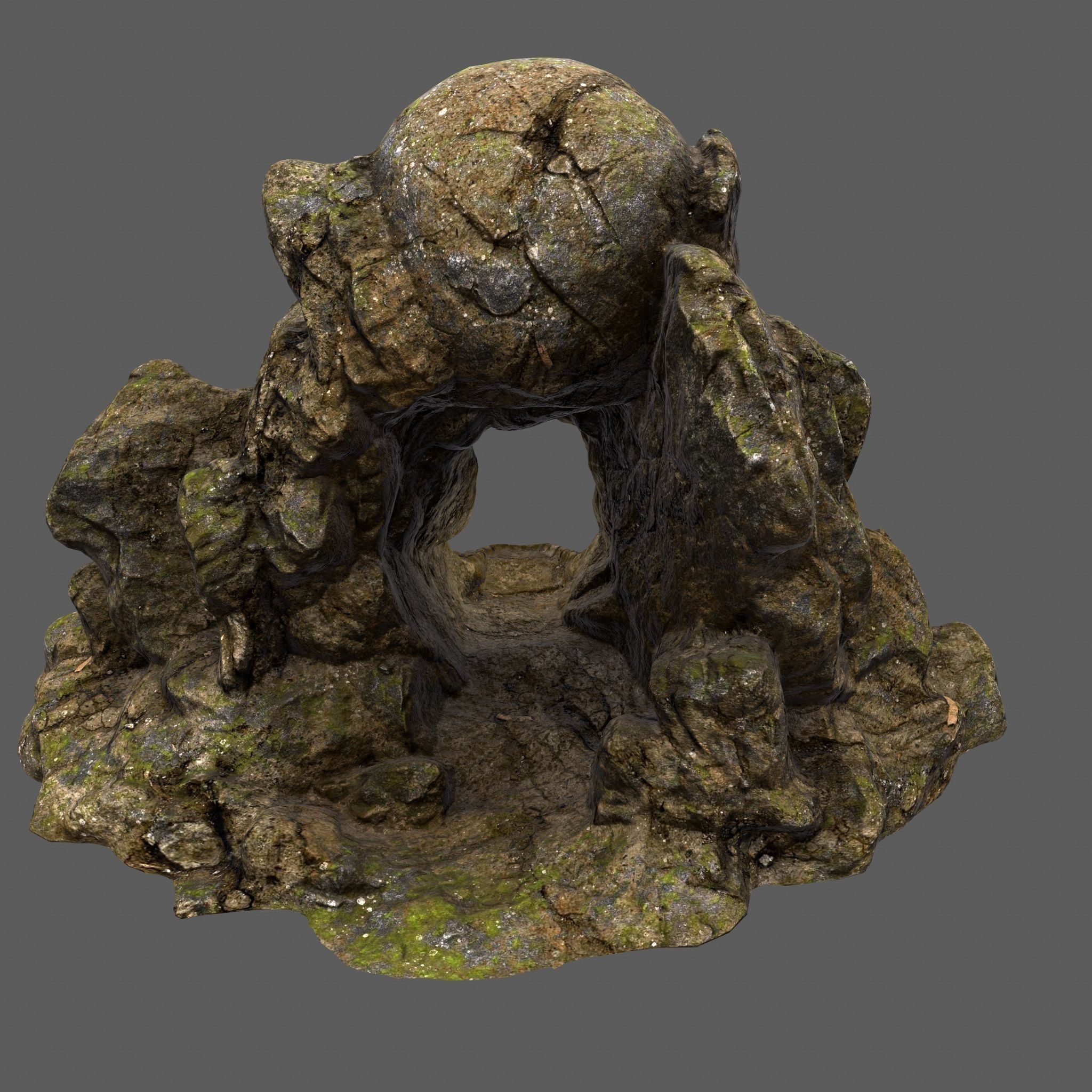 Skull Cave Low-poly 3D model_5