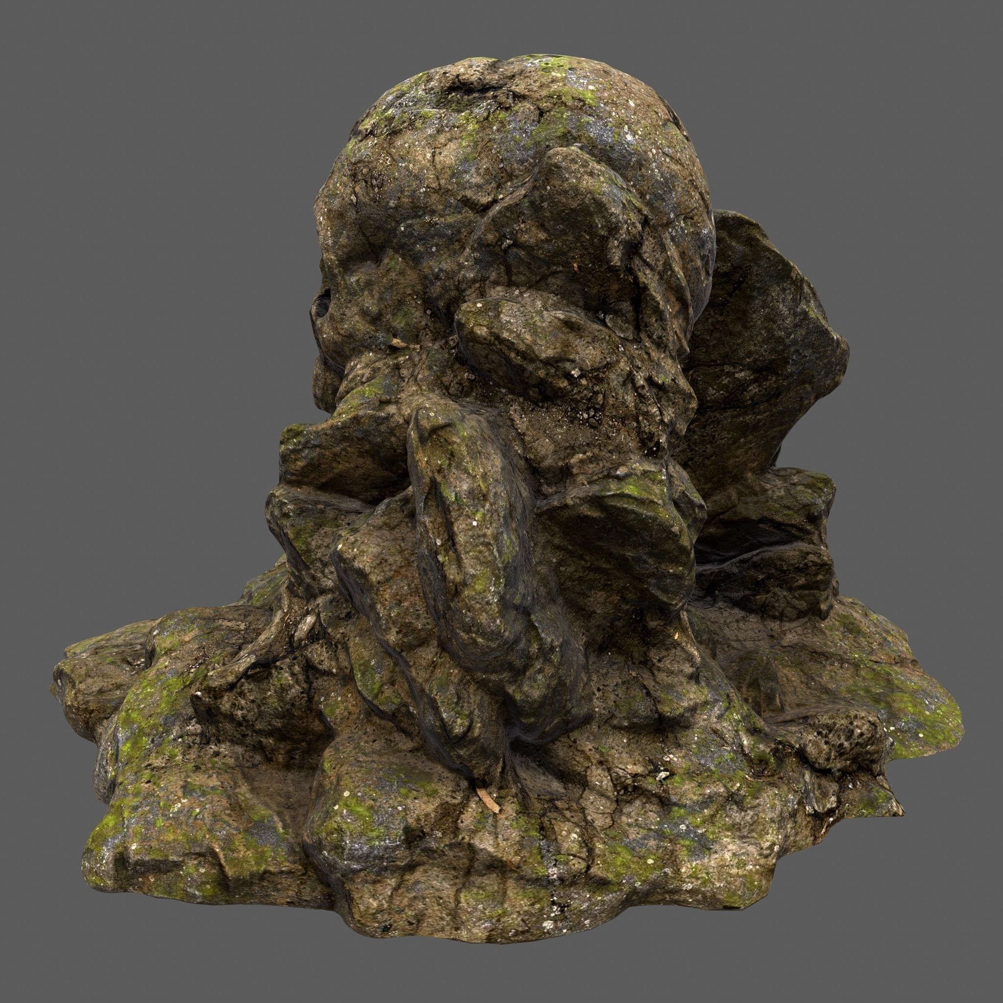 Skull Cave Low-poly 3D model_7