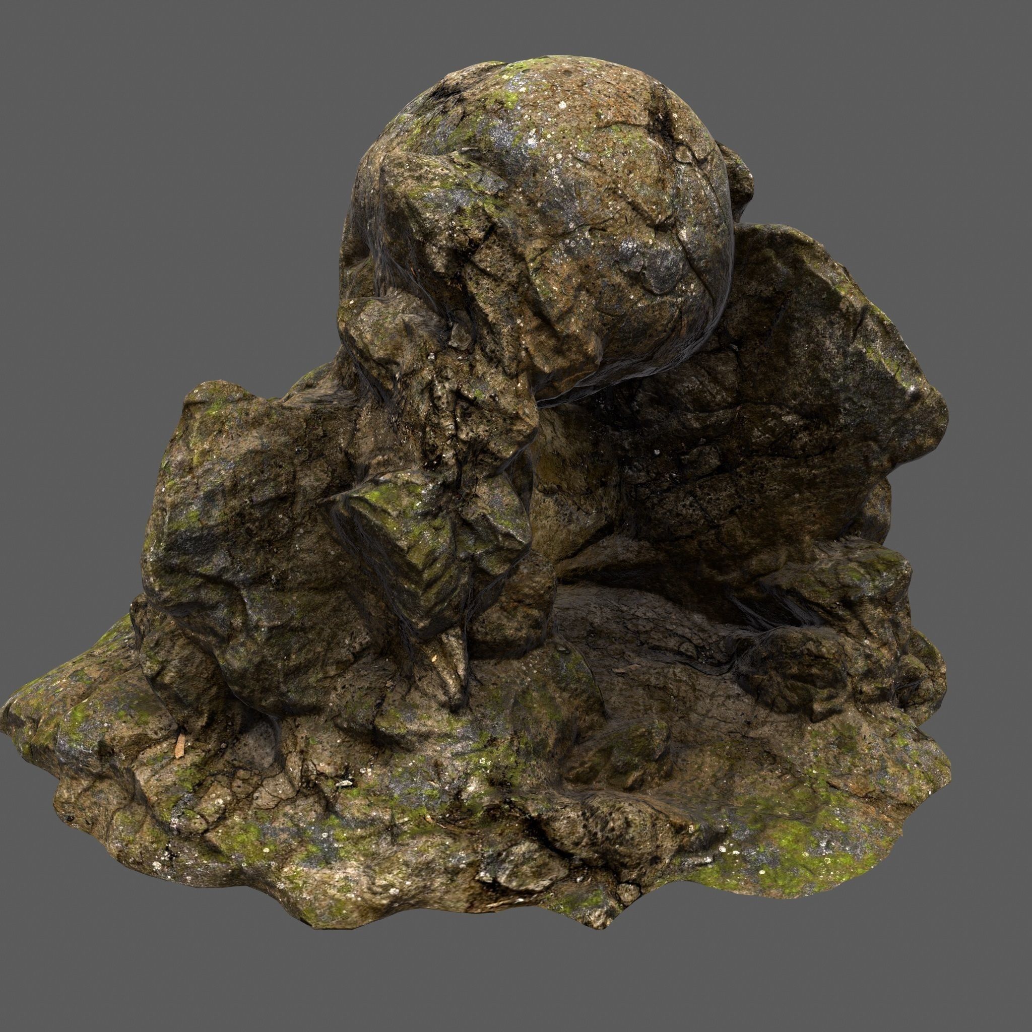 Skull Cave Low-poly 3D model_6