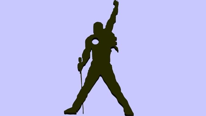 Freddie Mercury keychain 3D print model