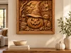 Halloween Pumpkin Hat Wood Carved Bas Relief Wall Panel STL 3D model 3D ...