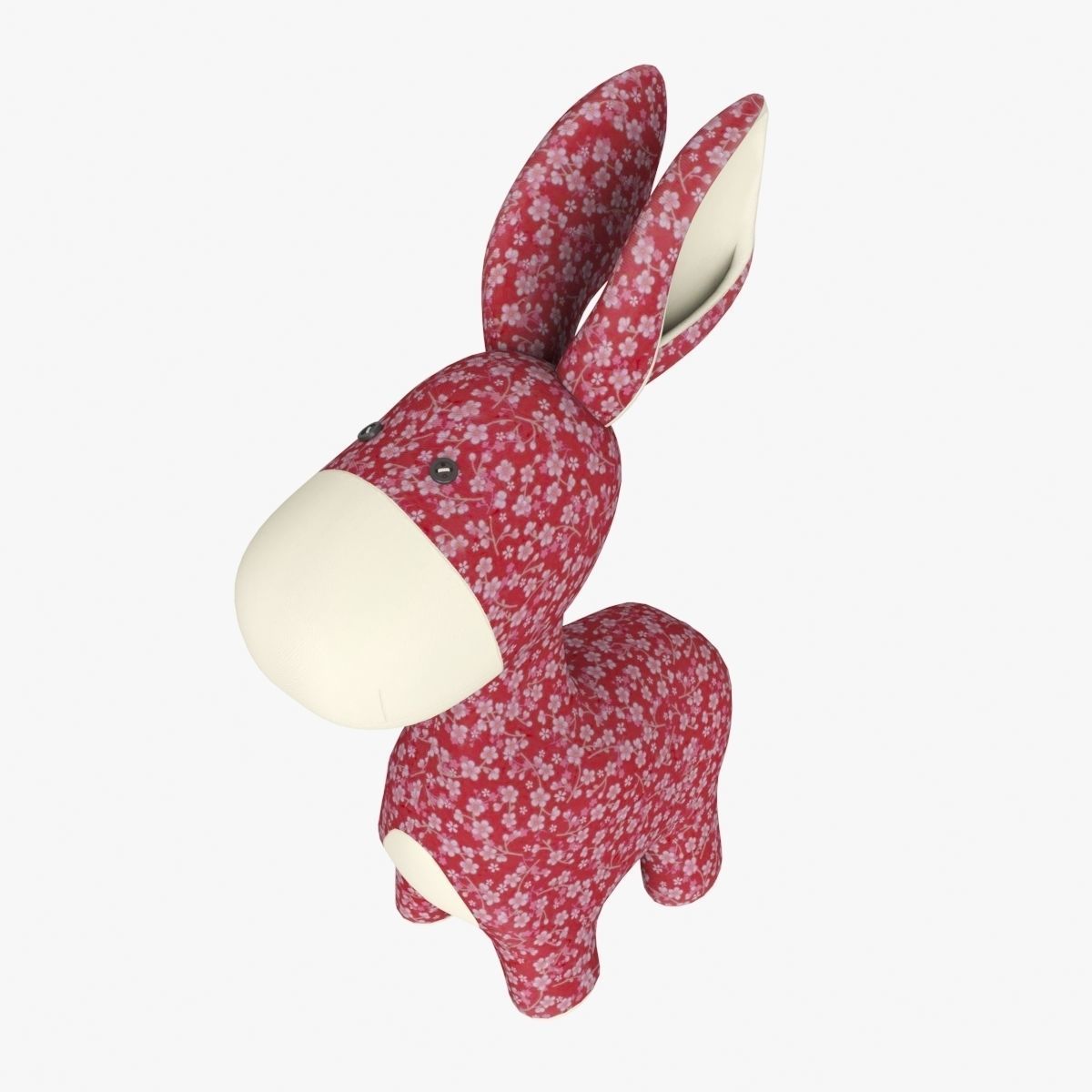 Plush Donkey Low-poly 3D model_1