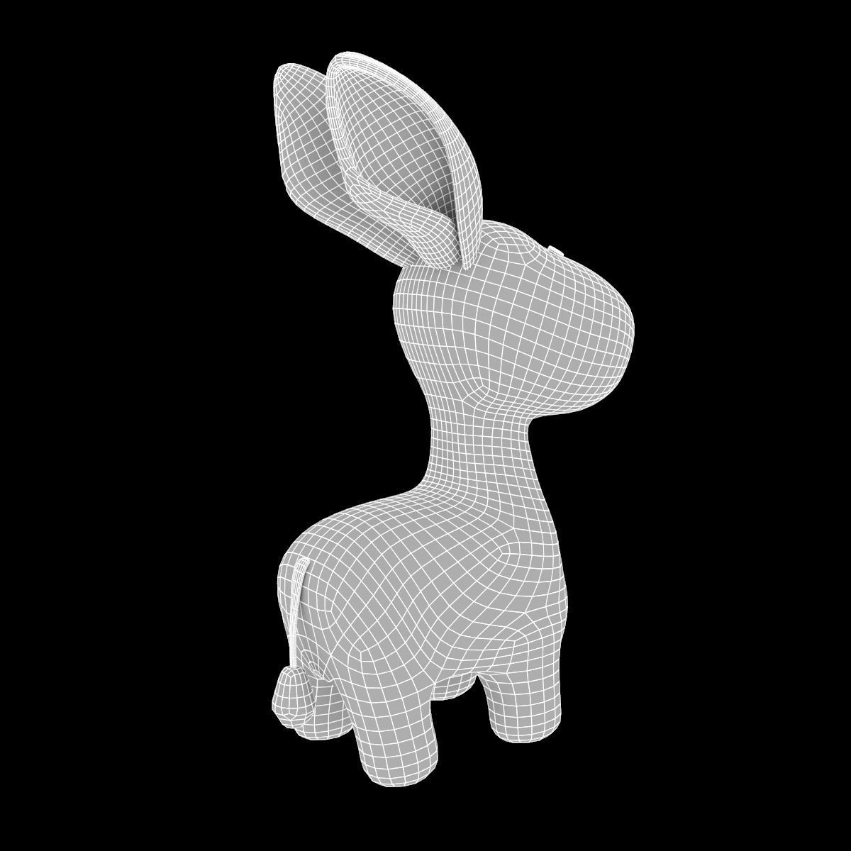 Plush Donkey Low-poly 3D model_5