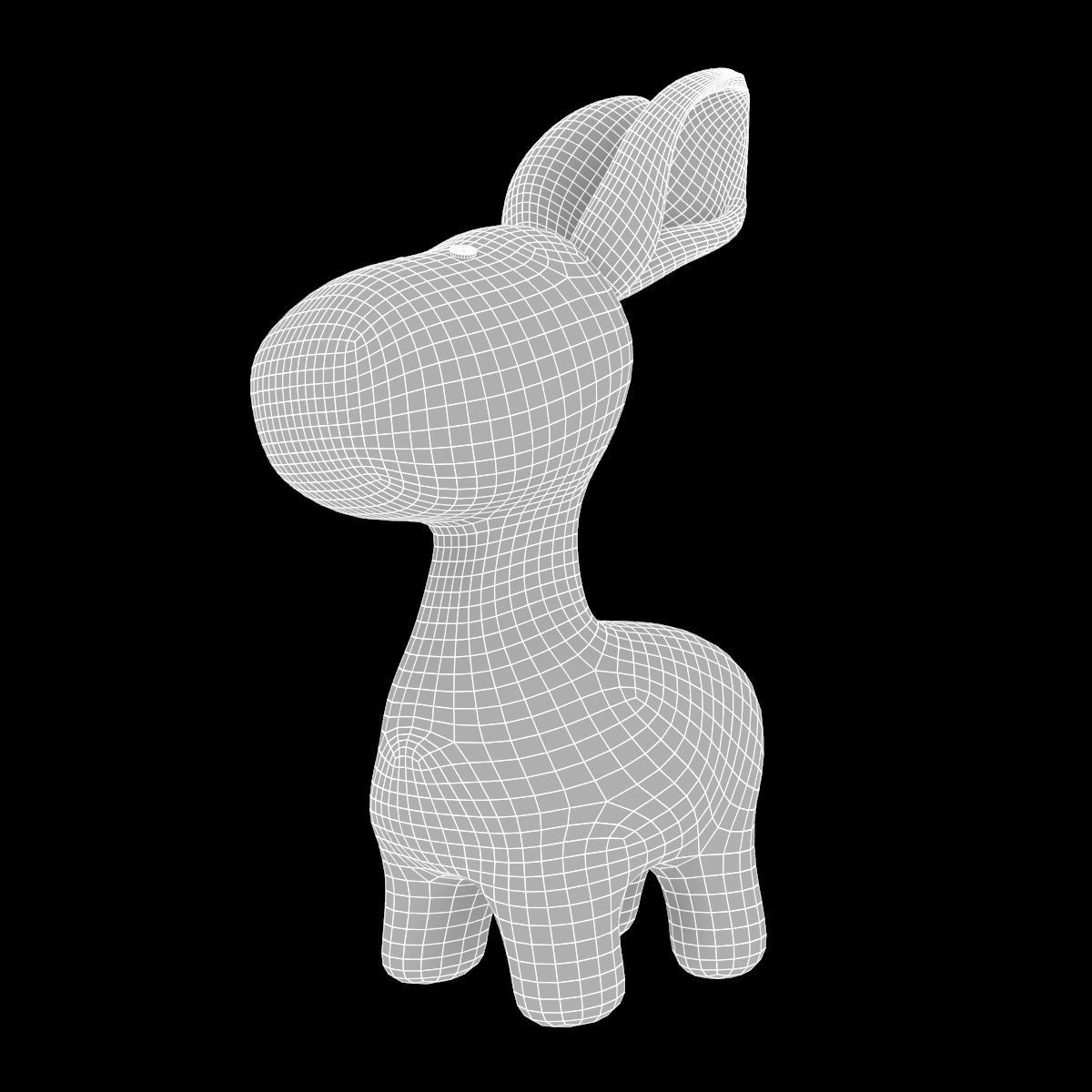 Plush Donkey Low-poly 3D model_6