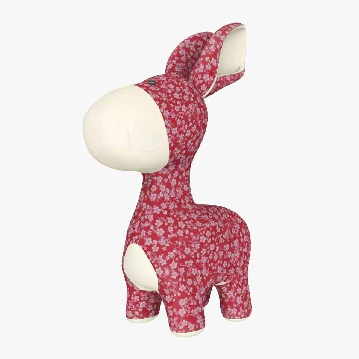 Plush Donkey Low-poly 3D model_0