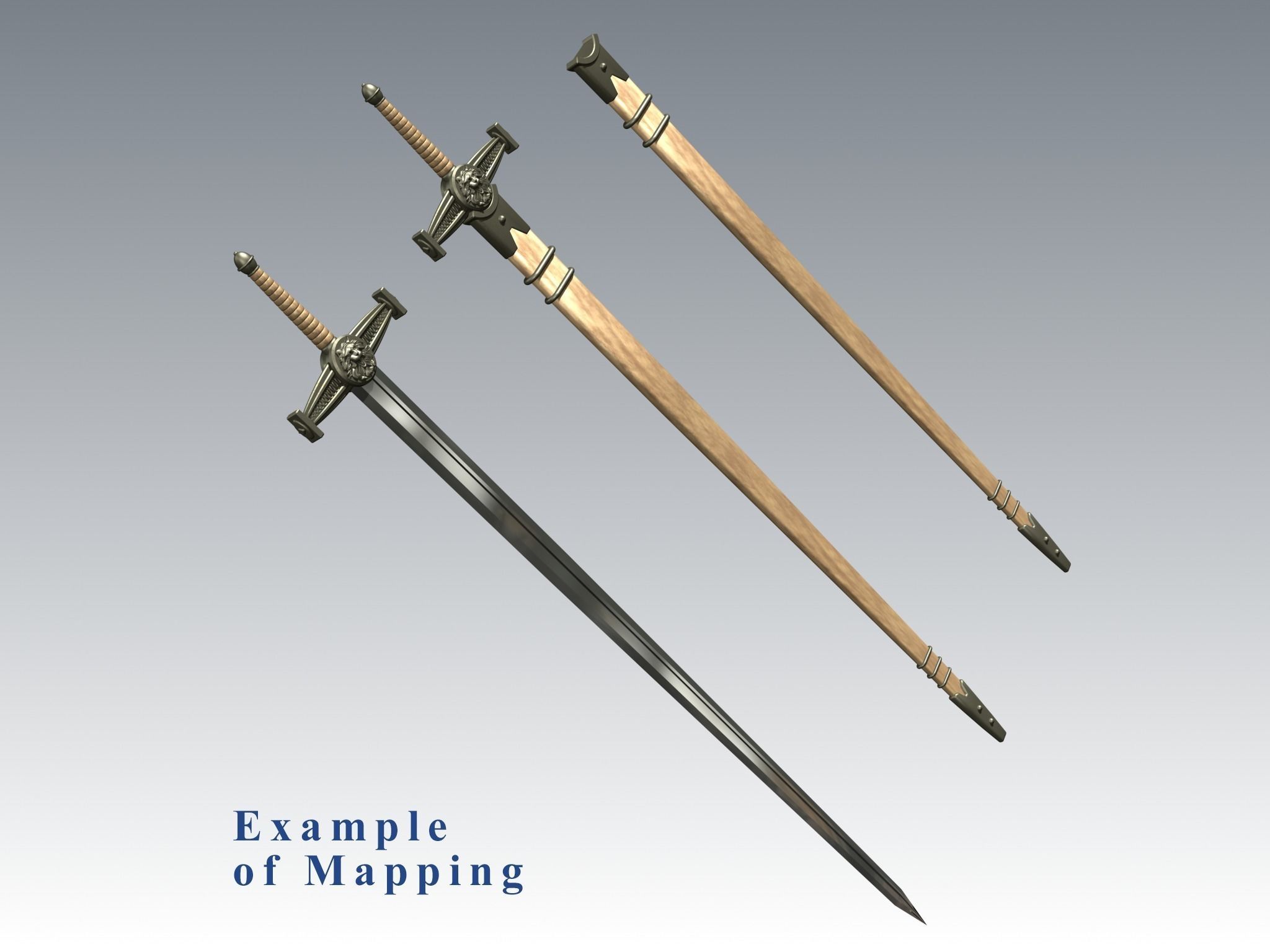 Knight Sword 3D model_6