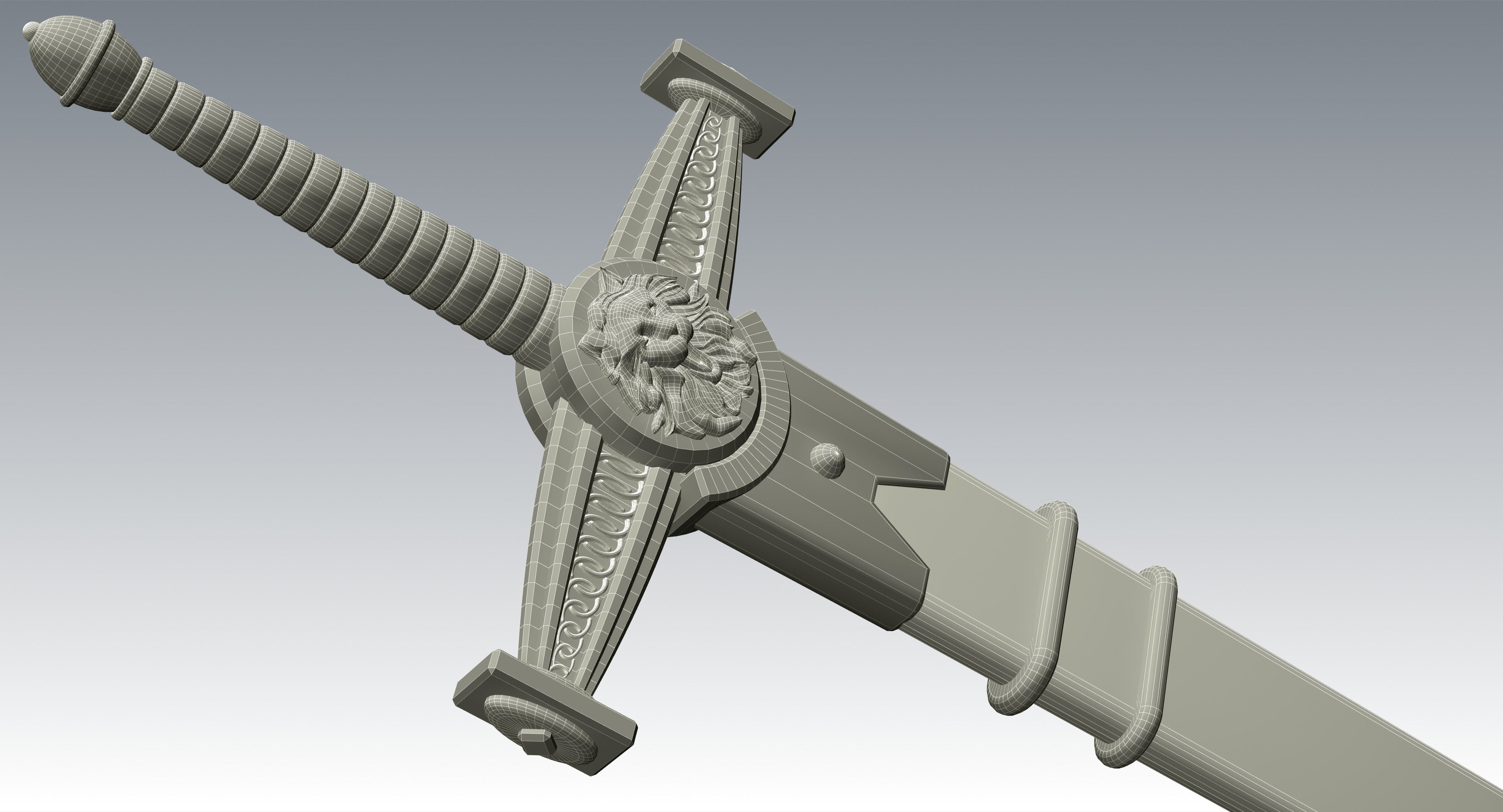 Knight Sword 3D model_8