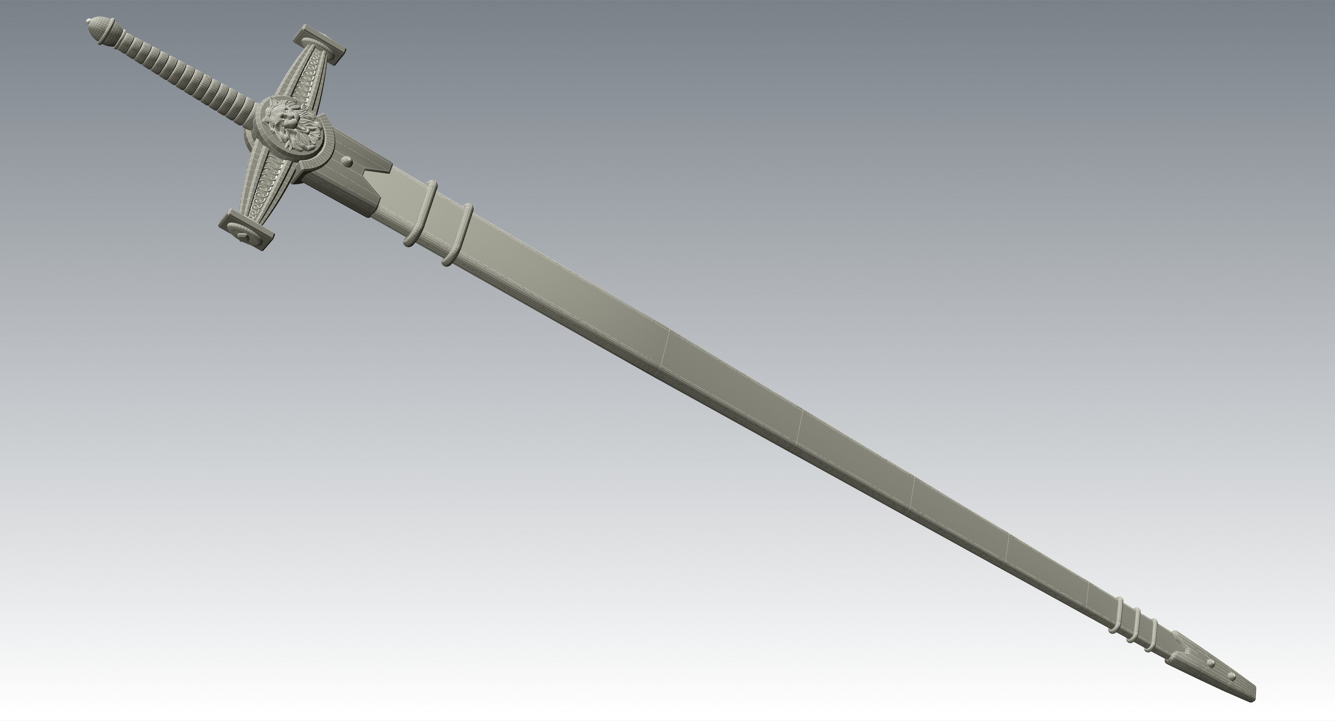 Knight Sword 3D model_7