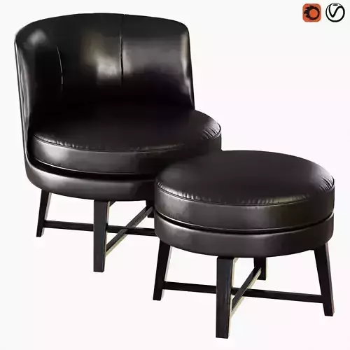 Armchair and pouf Flexform Feel Good