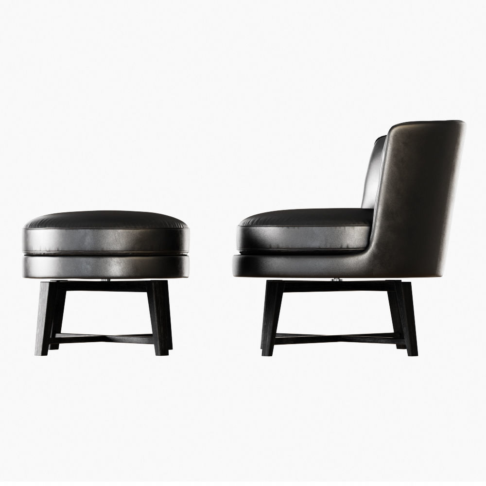 Armchair and pouf Flexform Feel Good 3D model_2