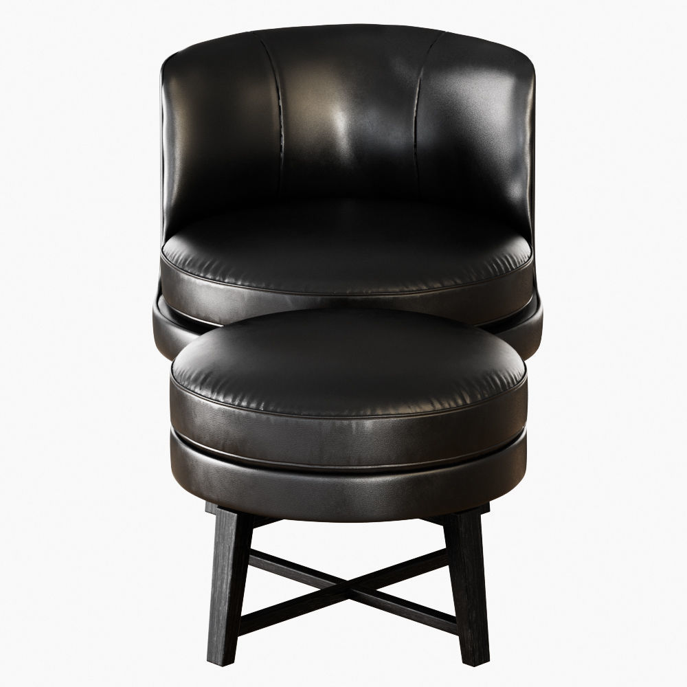 Armchair and pouf Flexform Feel Good 3D model_1
