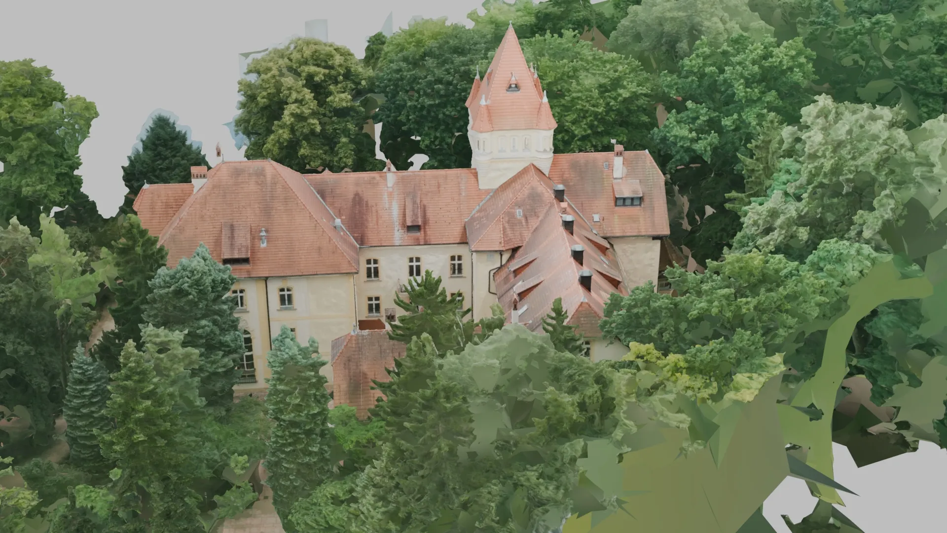 Osieczna Castle Photogrammetry Digital Twin Environment 3D model