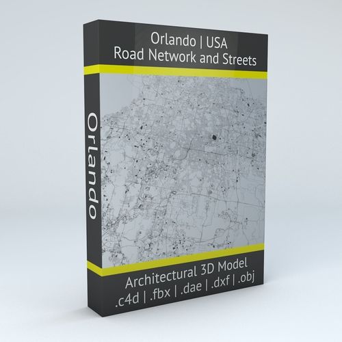 Orlando Road Network and Streets 3D model