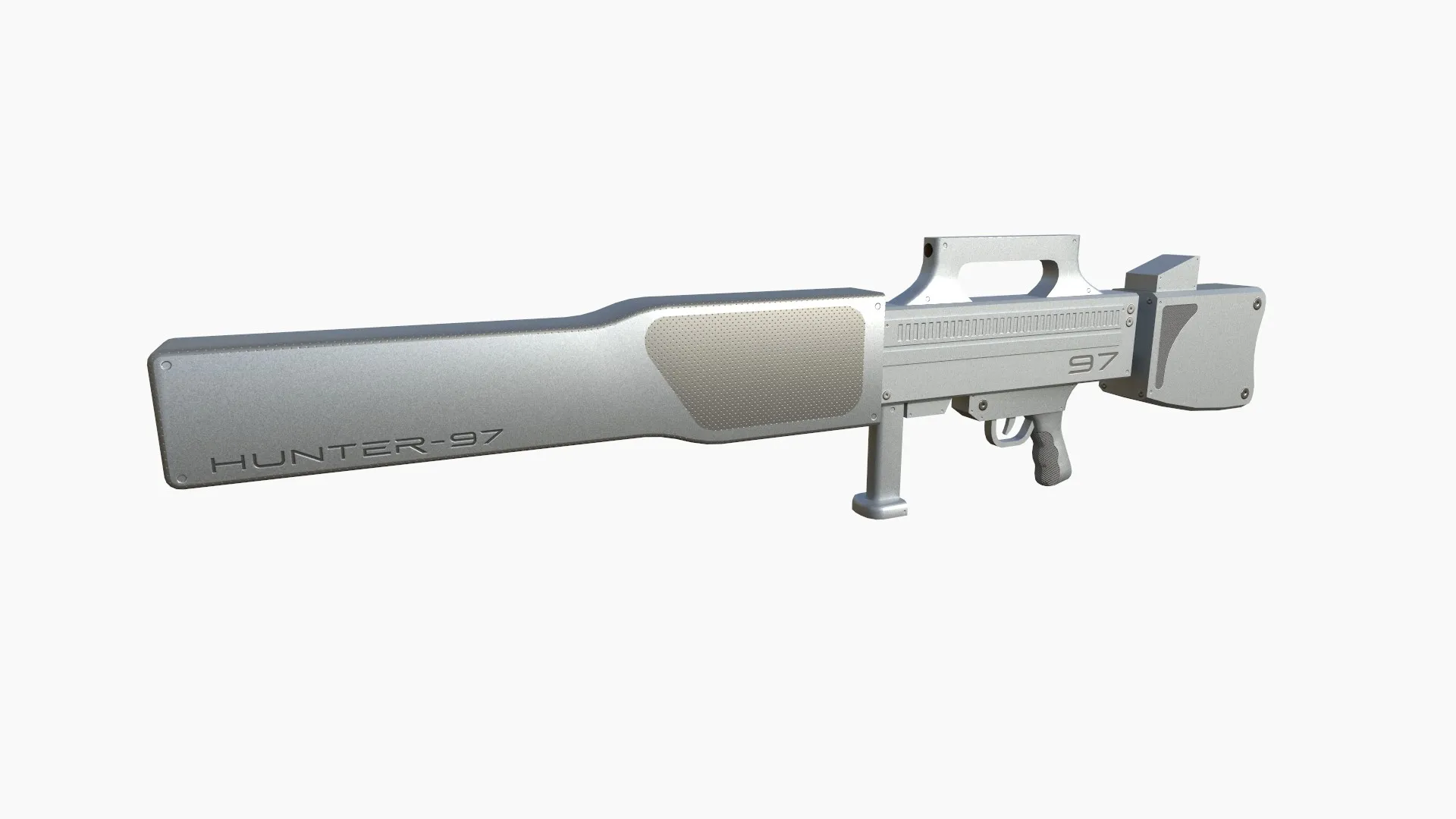 Anti-Drone Gun A02 - SciFi Jamming Weaponry Low-poly 3D model