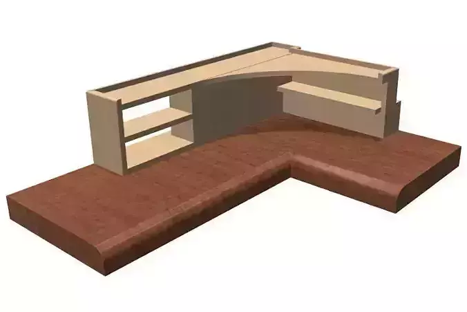 Woodwork Plan - Kitchen sideboard storage plans 3D print model