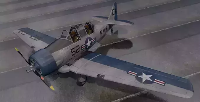 North American T-6 Texan 3D model