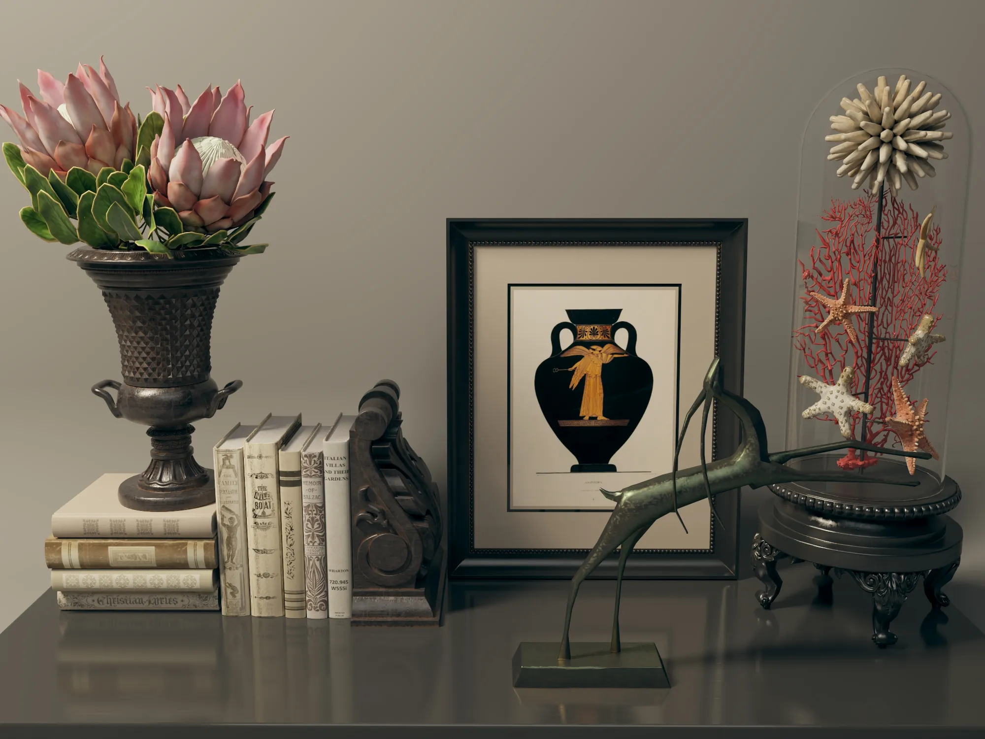 Decorative Still Life Props Collection Pack Low-poly 3D model