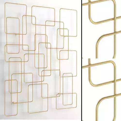 3D Squares Wall Decoration