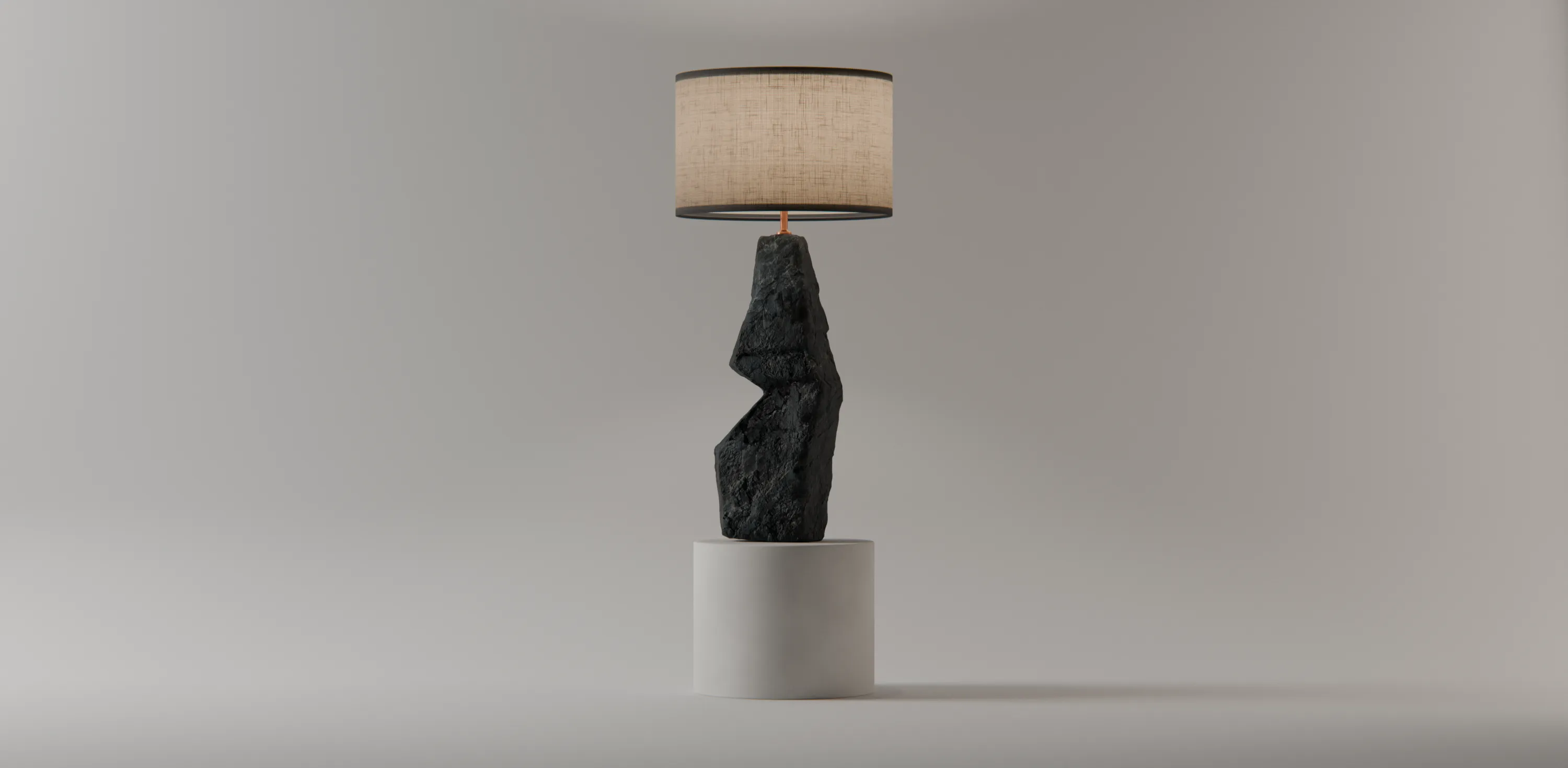 Natural Stone Table Lamp Free 3D model