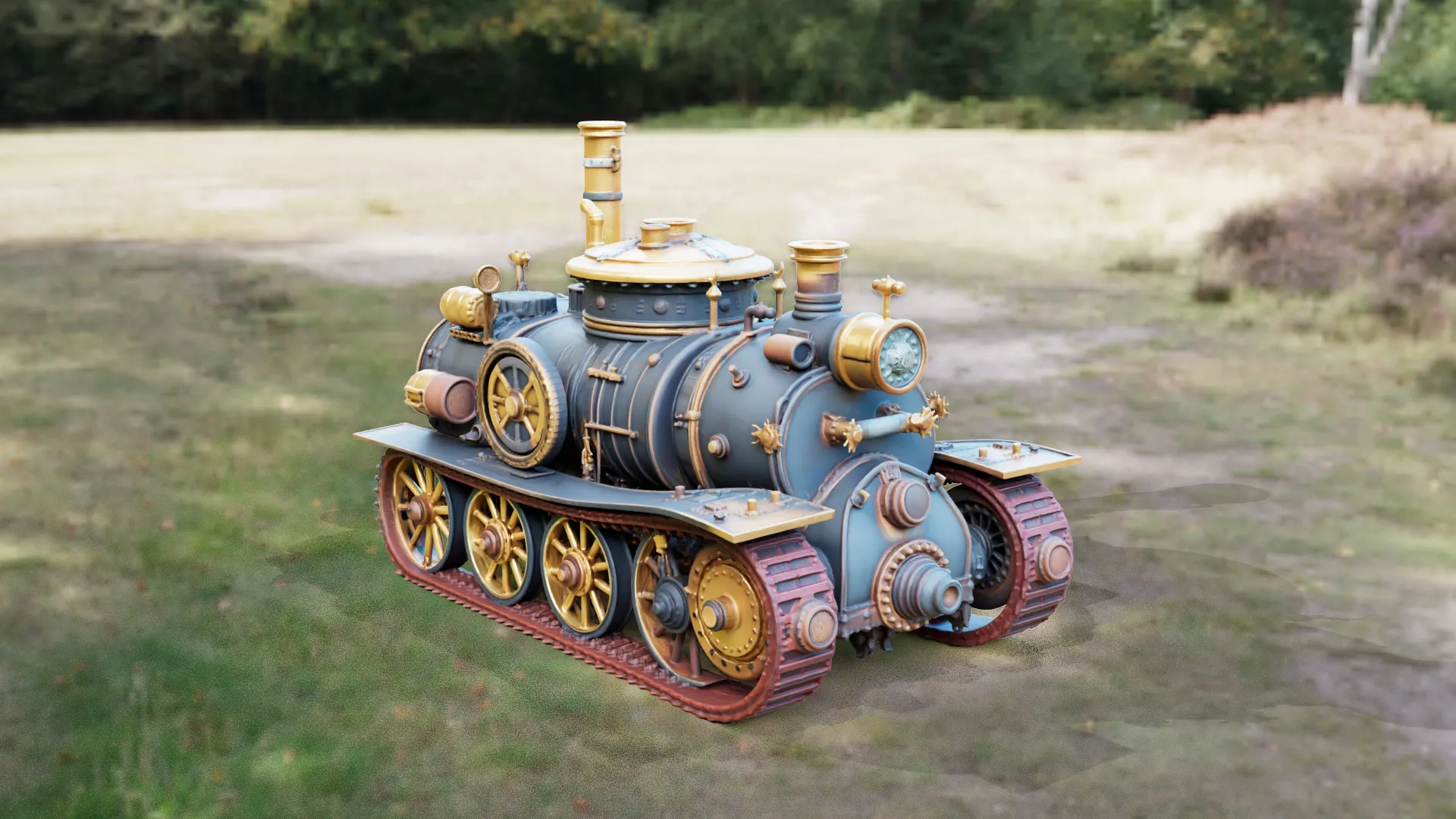 Steampunk Support Tank 1a - High Detailed 3D Print Model 3D print model