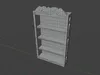 3D model Stylized Low Poly Bookshelf Game Ready 3D Model VR / AR / low ...
