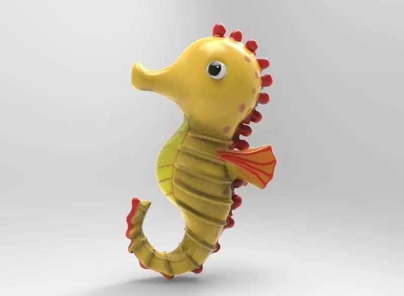 Seahorse 3D print model_0