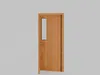3D model Wooden Classroom Door with Glass VR / AR / low-poly | CGTrader