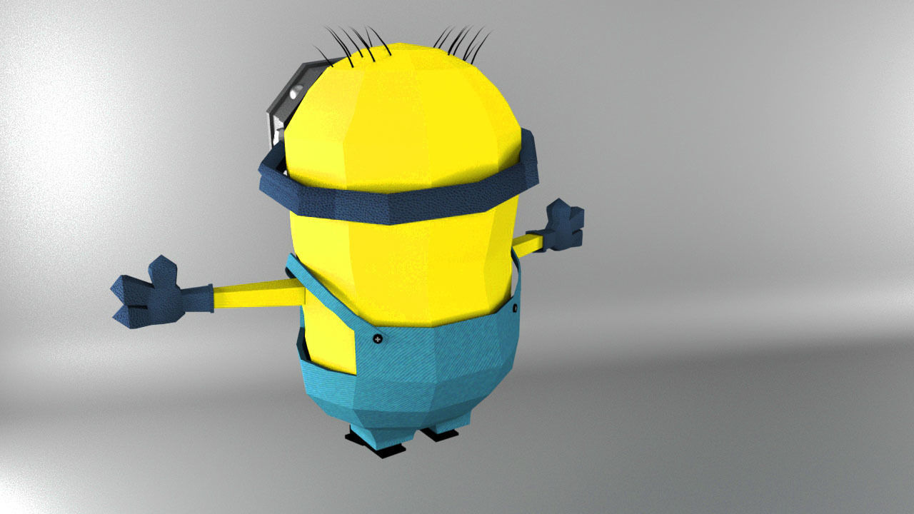 low poly minion Low-poly 3D model_5