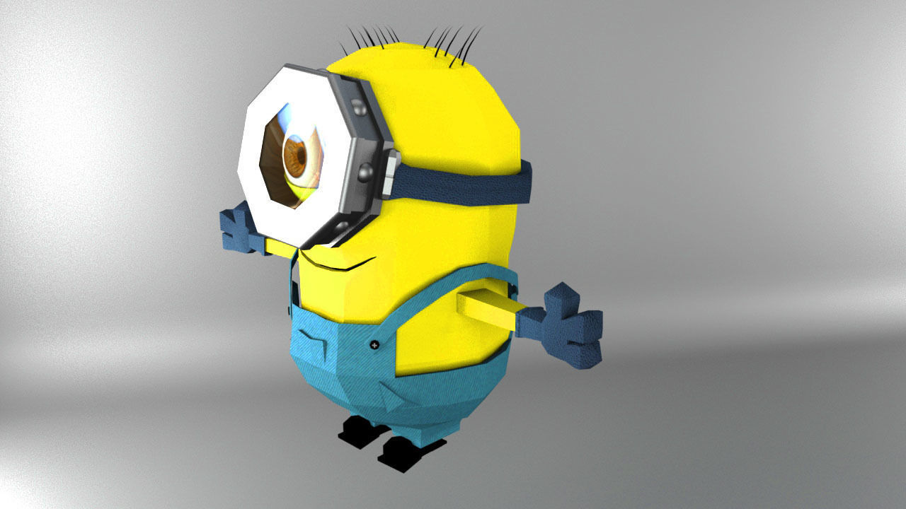 low poly minion Low-poly 3D model_10