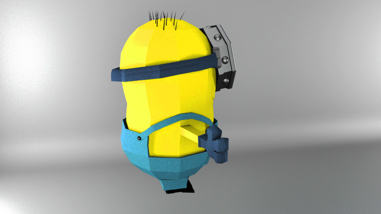 low poly minion Low-poly 3D model_24