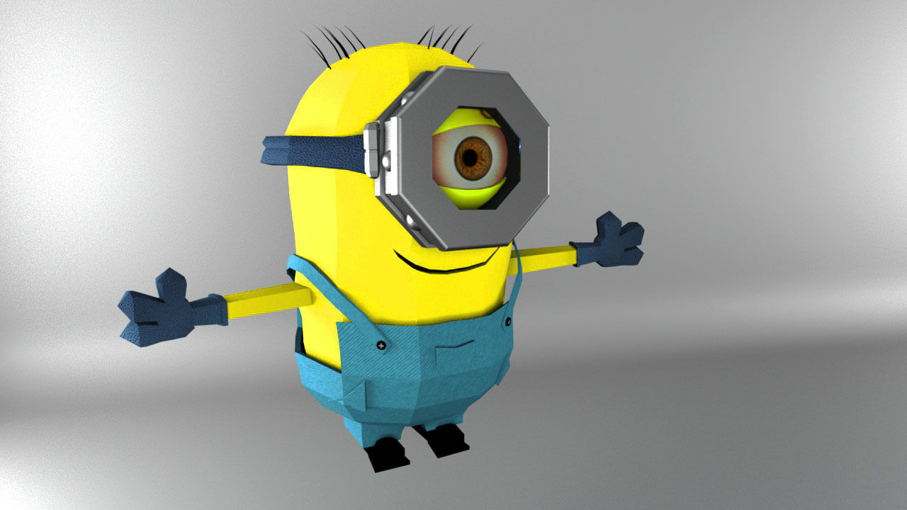 low poly minion Low-poly 3D model_19
