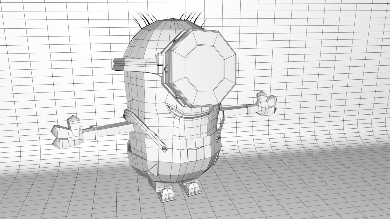 low poly minion Low-poly 3D model_31