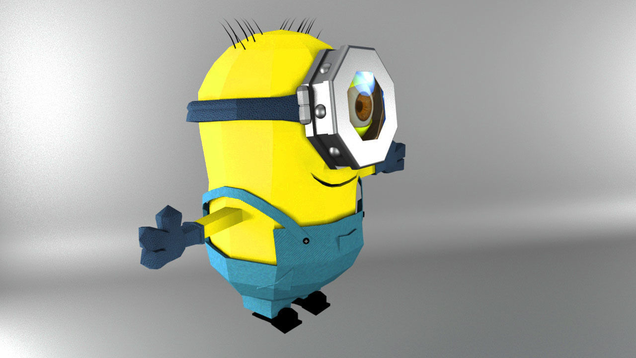 low poly minion Low-poly 3D model_20