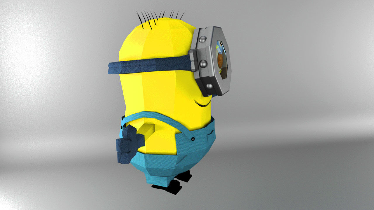 low poly minion Low-poly 3D model_22