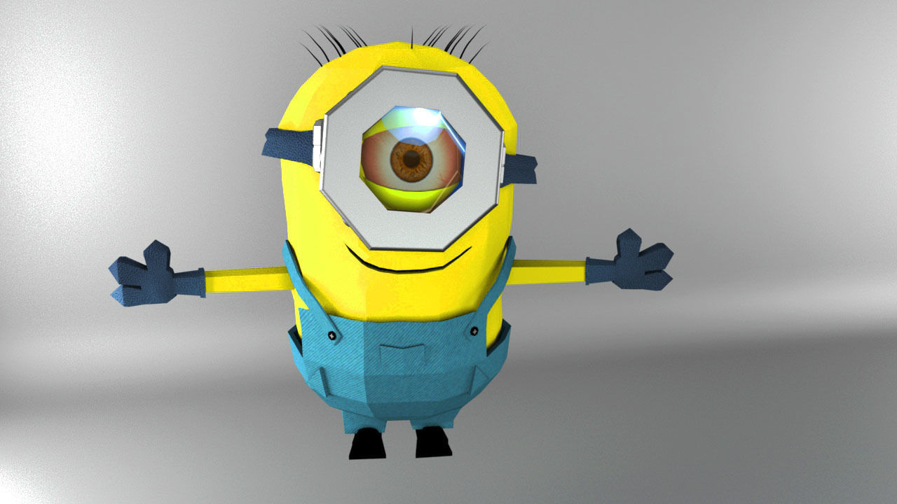 low poly minion Low-poly 3D model_15
