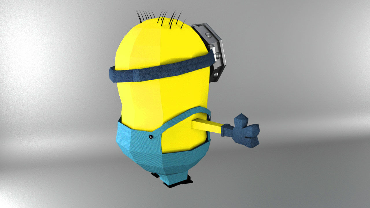 low poly minion Low-poly 3D model_1
